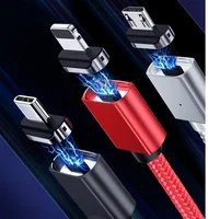 

2019 Newest Magnetic lightning led Charging Data Cable Quick Charger 2.1A Mobile Phone Cable for iPhone Android and USB C Cable