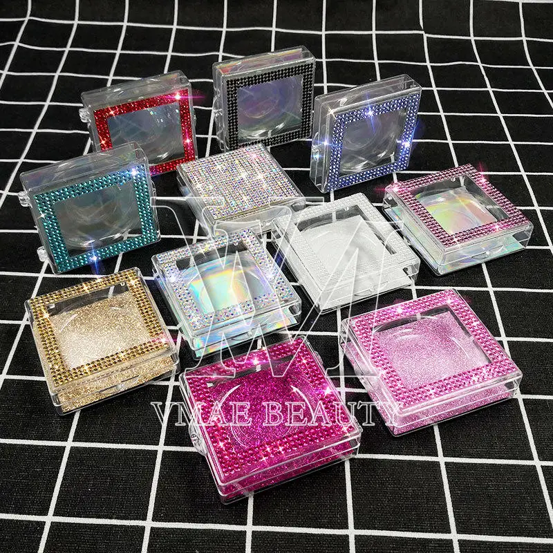 

VMAE Custom 32 styles diamond Eyelashes Packing Boxes Lashes Package Customize Storage Cases Makeup Cosmetic Case