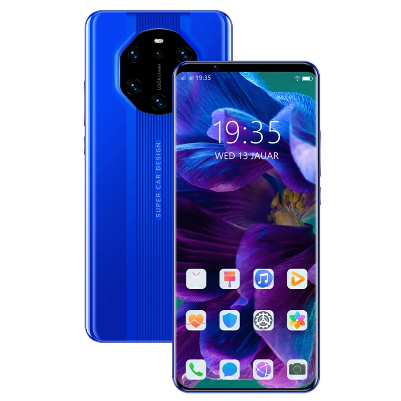 

2021 New Global Version Mate40 RS Cellphone Android 6.1 Inch Full Screen Smart Phones With Dual Sim 12GB 512GB Android Phone