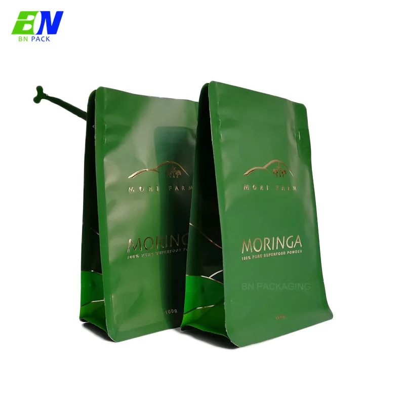 
China 250g Matt Finish Black Ziplock Roasted Coffee Bag Pouches flexible packaging 