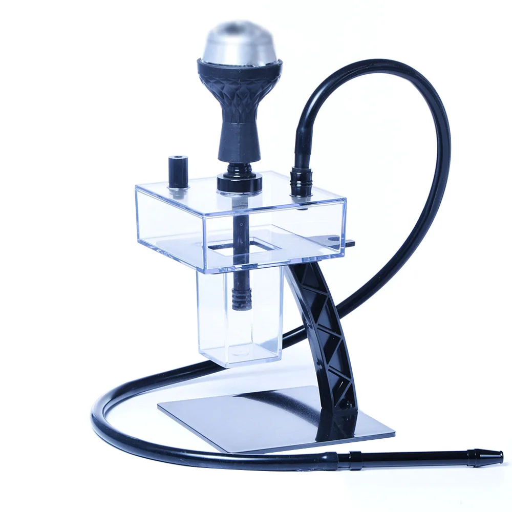 

Single Pipe Hookah T shape shisha Acrylic shisha Latest Models hookahs flavour tumbler hookah, Black