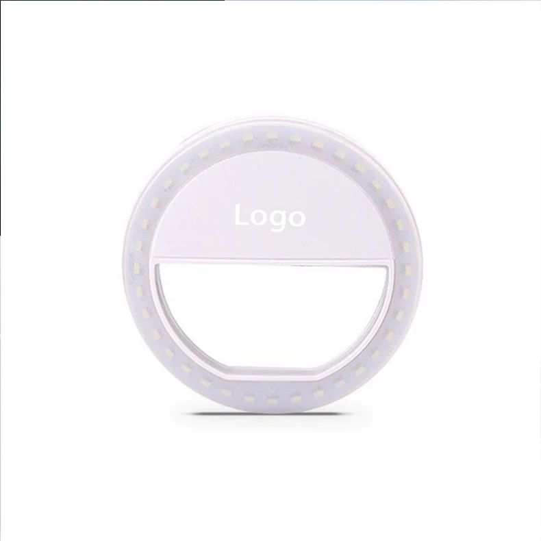 

Customized Logo Led Selfie Ring Light Battery Rechargeable Portable 36 Leds Flash Lamp Clip For All Mobile Cell Phone, Black/white/pink/blue