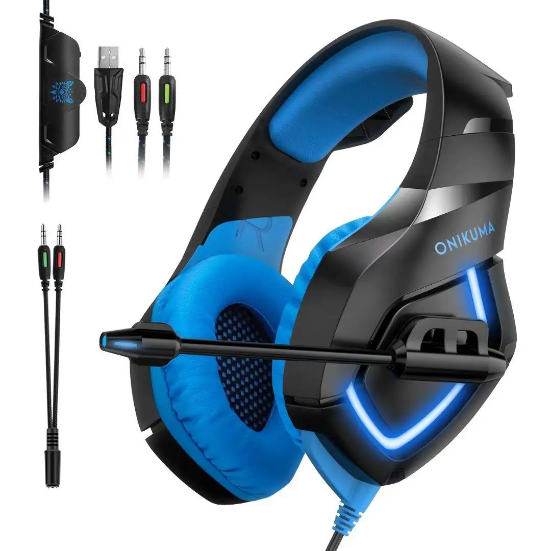 

K1B Gaming Headset with Surround Sound for Xbox One, Black +blue
