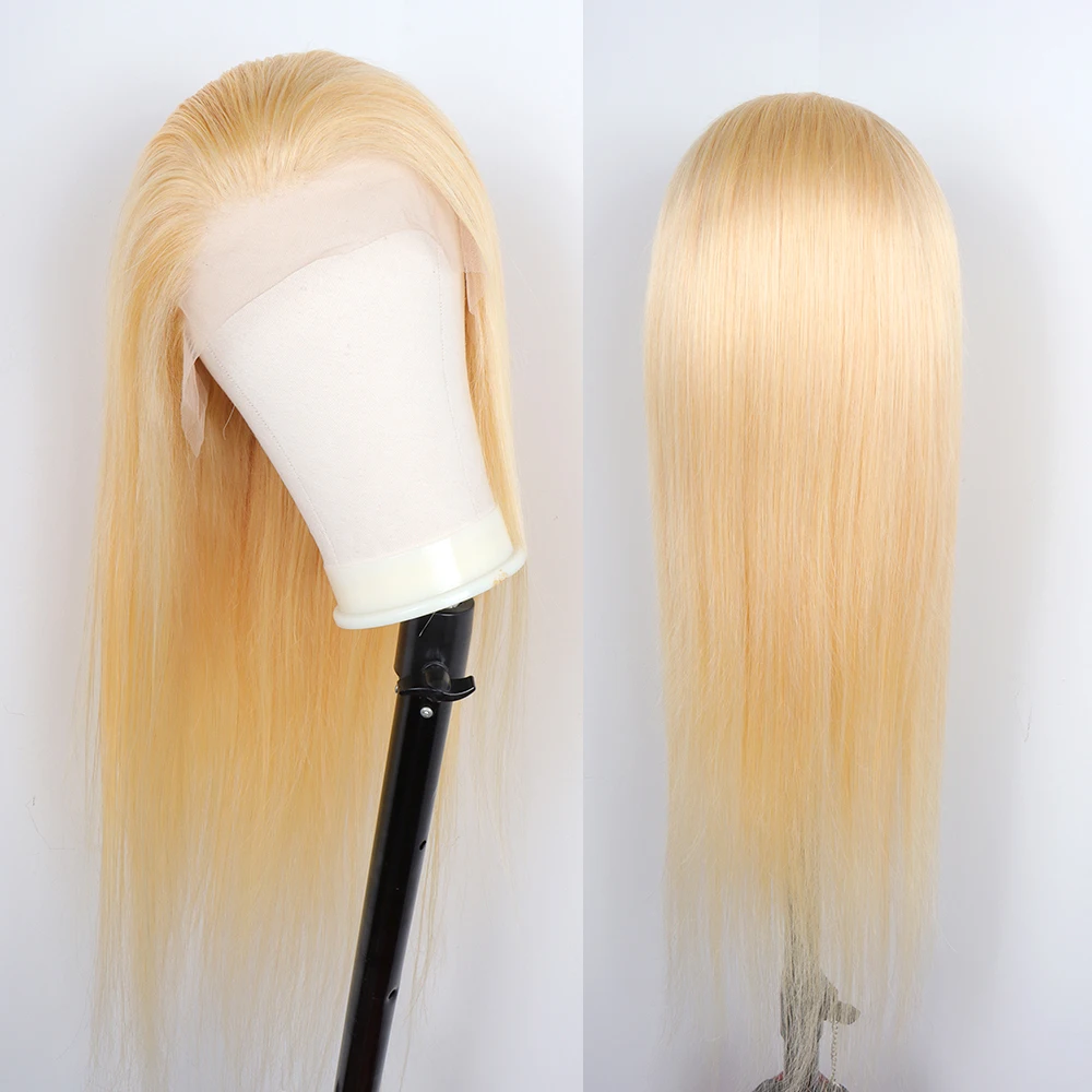 

HEFEI VAST 613 honey blonde remy brazilian straight lace front human hair wig 13x4 glueless remy wigs for black women
