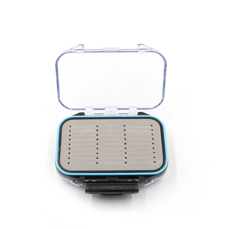 

Foam insert Waterproof Fly fishing lure Box, Transparent
