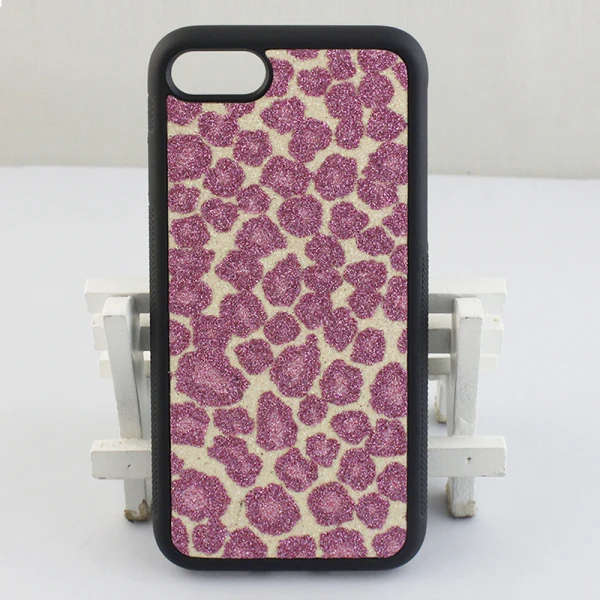 

Hot sale wholesale accept custom For iPhone 7 TPU PC Glitter Leopard Pattern phone case high quality colorful tpu pc phone case
