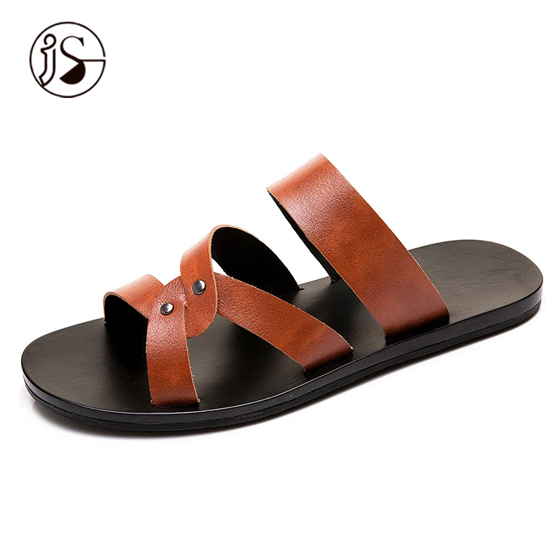 

2021 Summer sandals men's casual durable flat sandals men's open-toe beach shoes