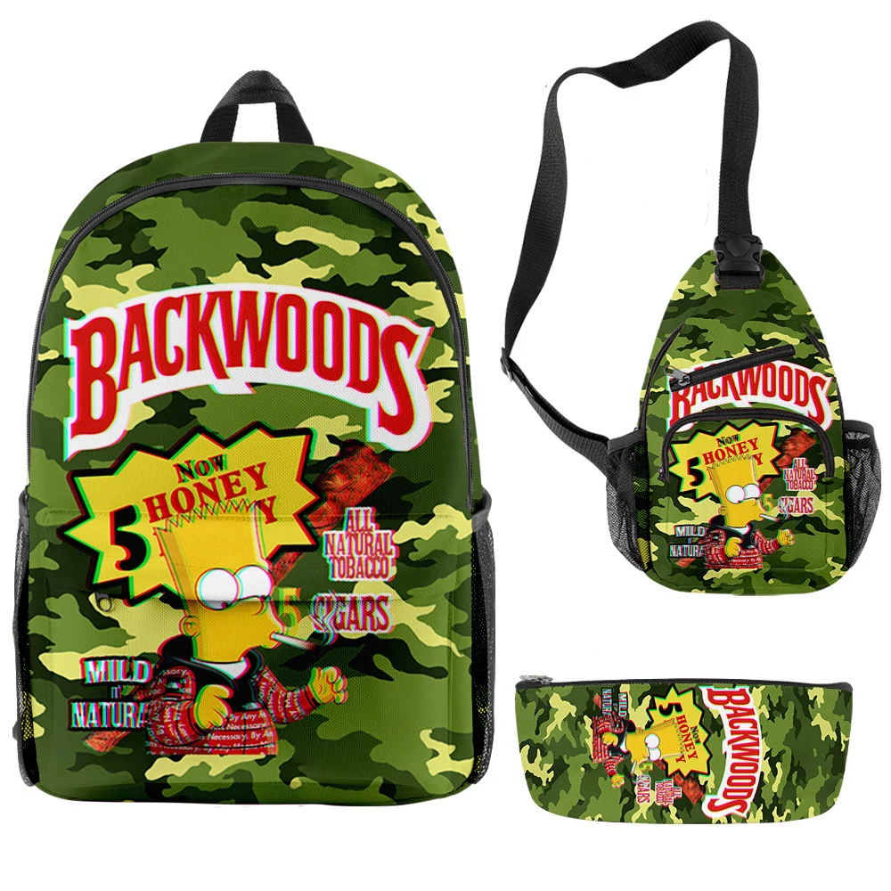 

Mulity New Deisgns 3D Print Diy Hot Sales Design 3Pcs Camo Backwood Bag Backwoods Backpack Sets, Customized