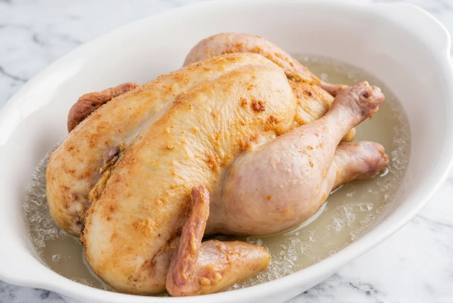 Mixing bowl showing measurement lines and warm brine