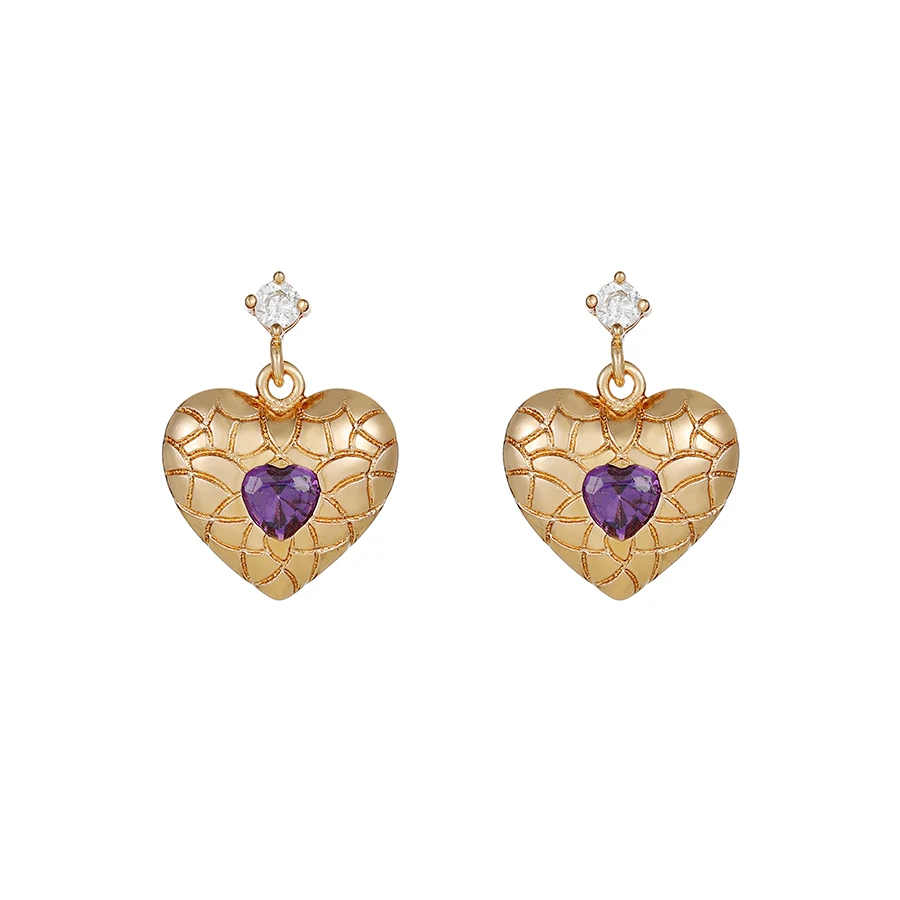 

80483 Xuping Heart shaped stone earring Mother's Day gift earrings jewelry