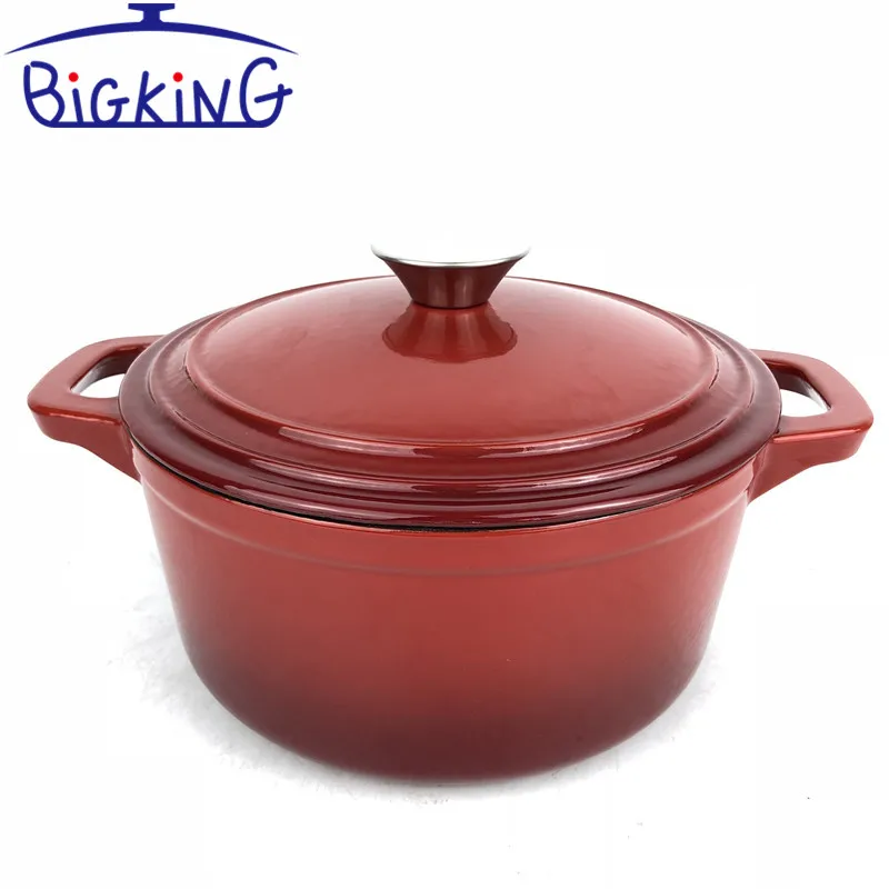 

Enamel pot cast iron thickened double ear soup pot set enamel pot