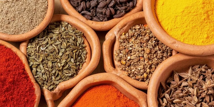 Chef adding spices to a sizzling wok