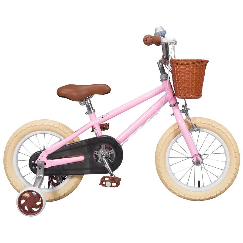 

14 16 Inch Blue Pink White New Design High Quialty High Carbon Steel Frame Air Tire Kids Double Brake Bike Kids Bicycle, Color