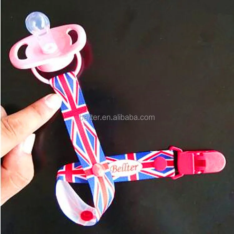 Universal Fit Printed Baby Pacifier Holder Clips Universal Holder Leash