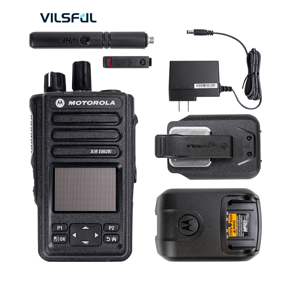 

Moto-rola XIR E8628i Digital Two Way Radio 1000 Channels Digital Handle Walkie Talkie, Black