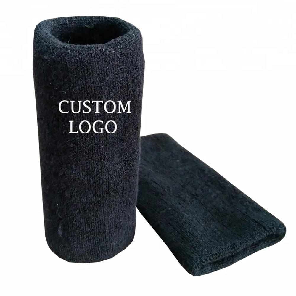 

Cotton unisex black protection sweat bands custom logo sports sweat band