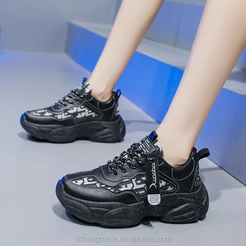 

High Quality Free Sample Cheap price Women's Casual Fashion Sneakers Walking Sport Shoes With Big Size for Female, Mixed colors