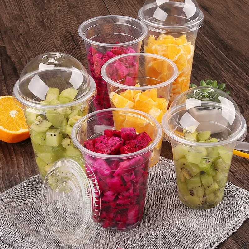 

Hot selling high quality PET material disposable plastic split coffee cup, Clear