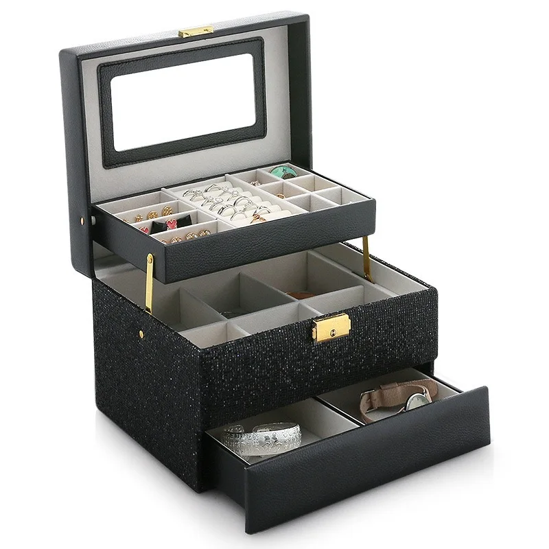 

New Make Up Train Case With Light Neoprene Custom Print Clear Transparent Large Lights Mirror Stand Organizer Box Led