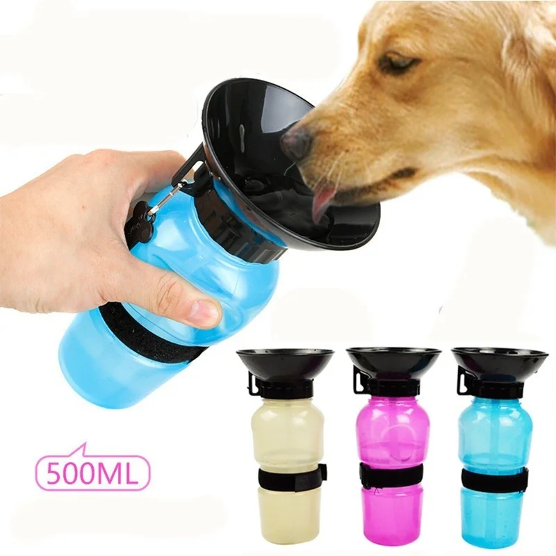 

New Pet Dog Drinking Water Bottle Sports Squeeze Type Puppy Cat Portable Feed Bowl Drinking Water Dispenser, As picture