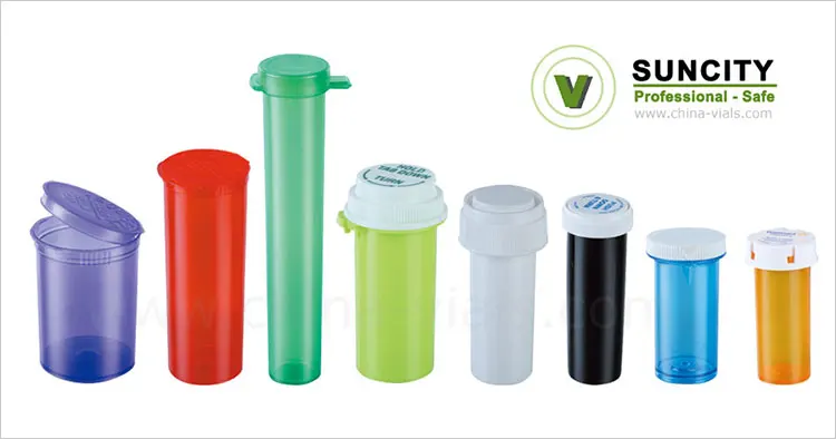 vials-group-b 6DR to 60DR 6 8 10 13 16 20 30 40 60 Dram Plastic Amber Rx Vials with Non Lock Snap Cap  from China Factory