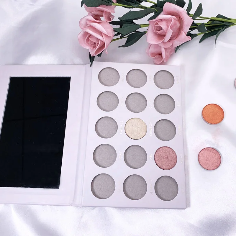 

private label palette diy organic high pigment powder glitter mini eye shadow