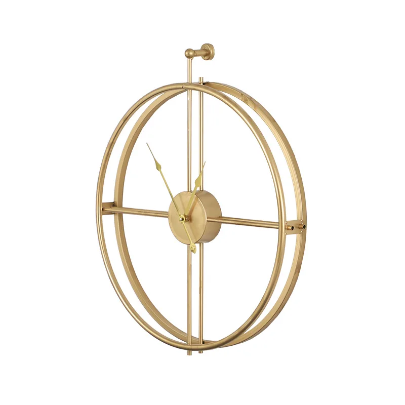 

52cm Creative Simple Nordic Home Decor Metal Handicraft Wall Clock Gold