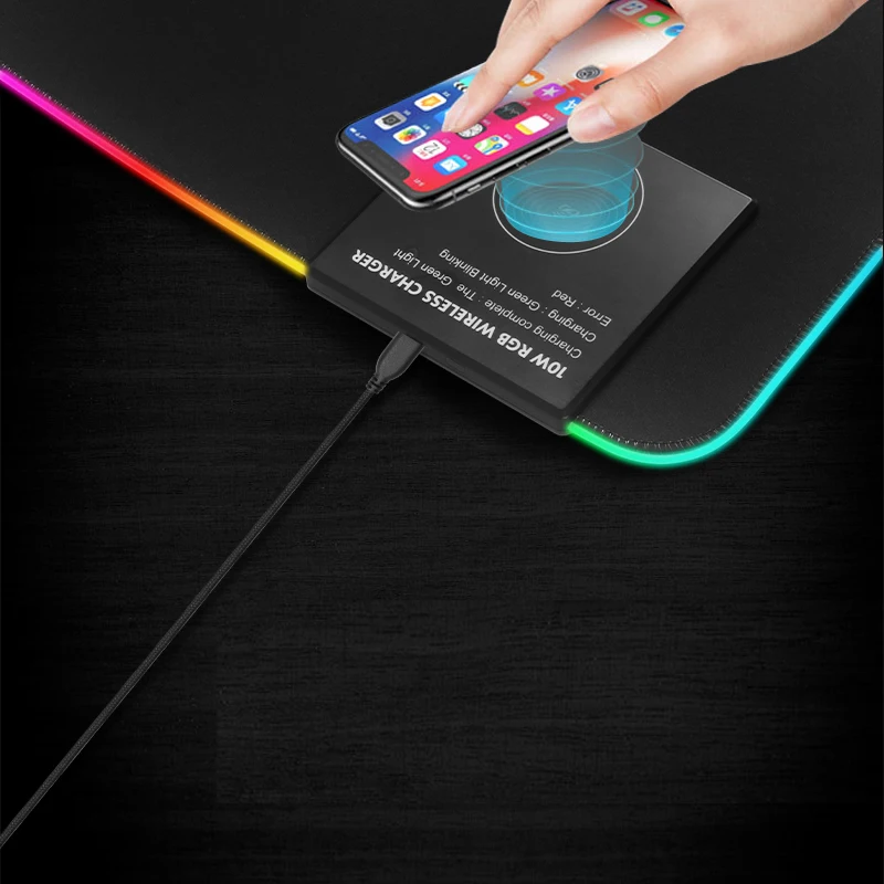 rgb wireless charging mouse pad