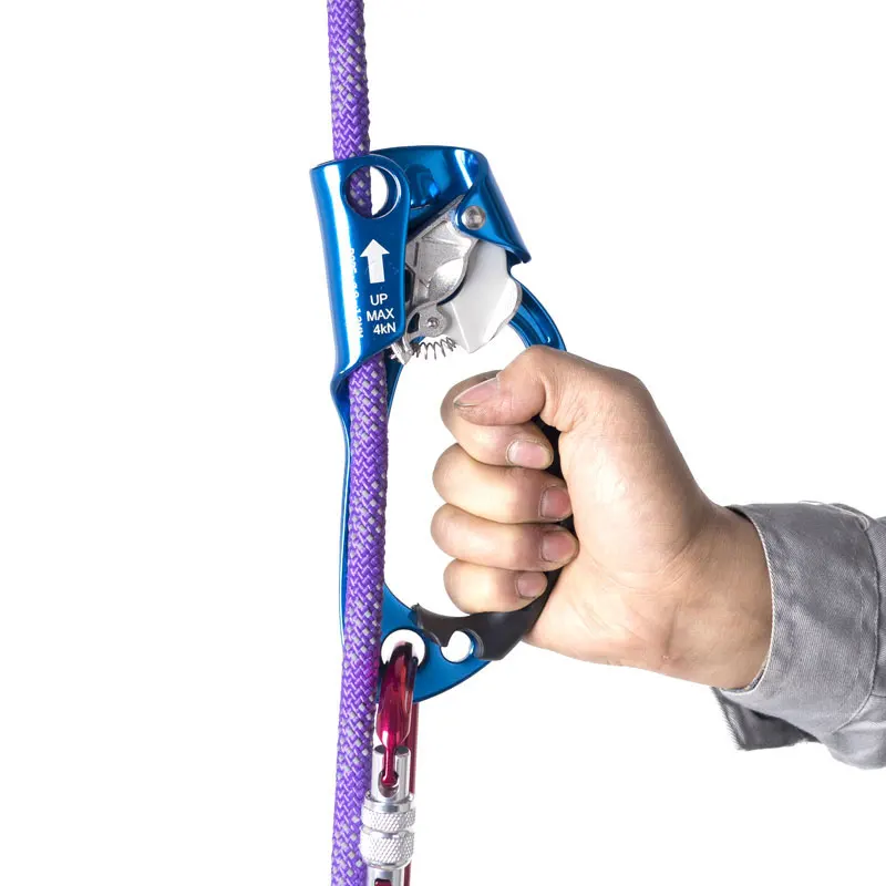 

Aluminium left hand ascender rock climbing tree rappelling gear equipment, Black or oem