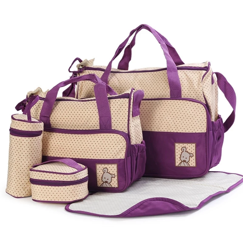 

Low price baby mom Dad 5pcs/set Multi-function Mother Mummy Stroller Maternity Nappy Bags Sets, Customized color