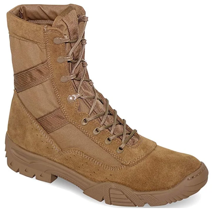 

Customized midcut khaki combat genuine leather military boots for army