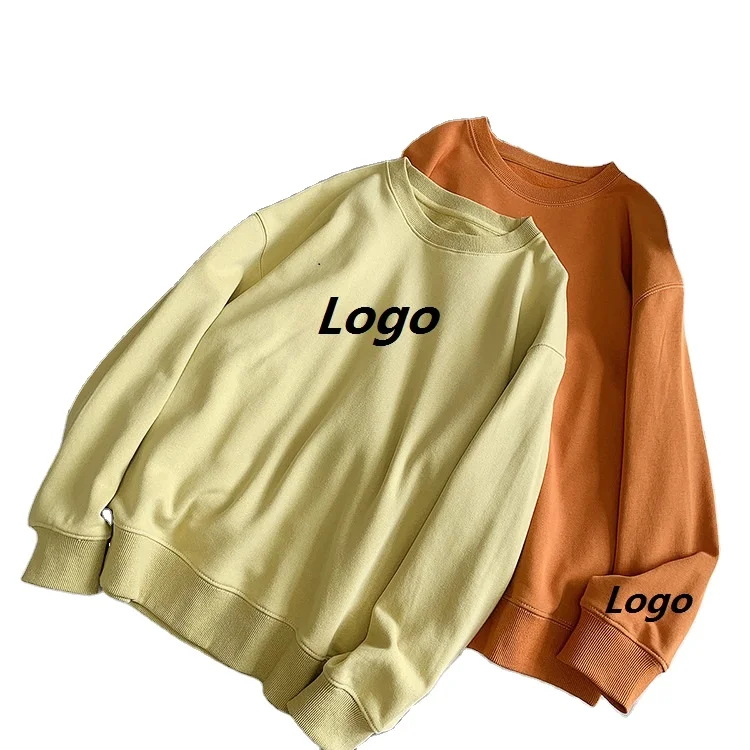 

unisex 100% Cotton crew neck long sleeve sweatshirt, Customized color