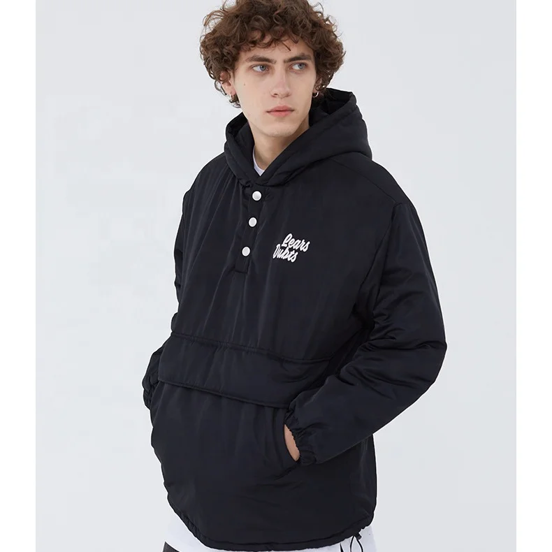 

2021 NEWHigh Quality Winter Unisex Couple Thick Hooded Padding Down Coat Floral Print Oversize Loose Jacket Pullover Windbreaker
