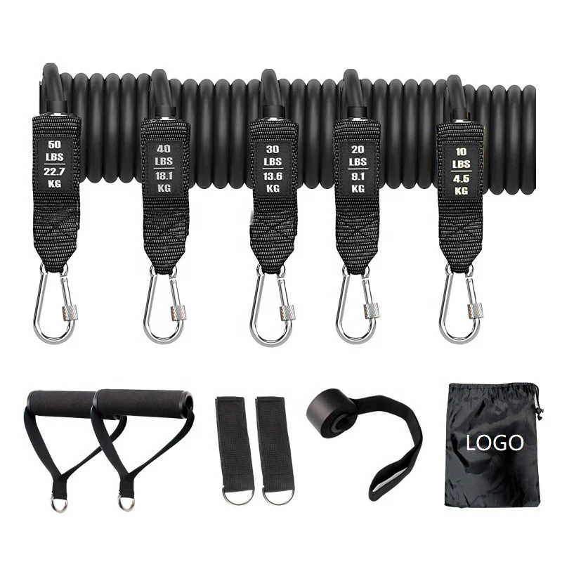 

11pcs Resistance Bands Set with Door Anchor, Handles, Waterproof Carry Bag, Legs Ankle Straps for Resistance