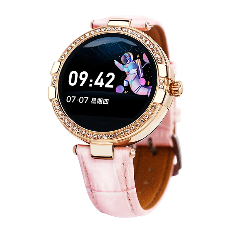 

Ladies Wristwatch Round Fitness Sports Smart Watch Menstrual period Body Temperature Women Smartwatch Bracelet