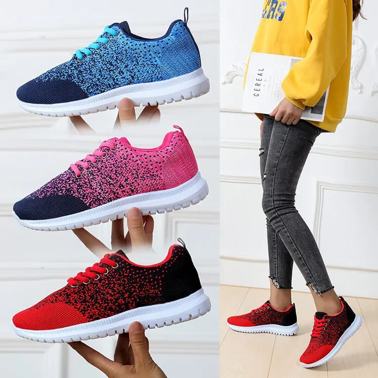 

Latest Fashion Sneakers Women Custom Platform Sport Casual Blue Shoes, Picture