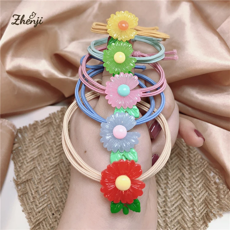 

Free Shipping Cute Floral Girls Rubber Bands Princess Kawaii Hair Ornament Headwear Elastic Hair Bands Headbands