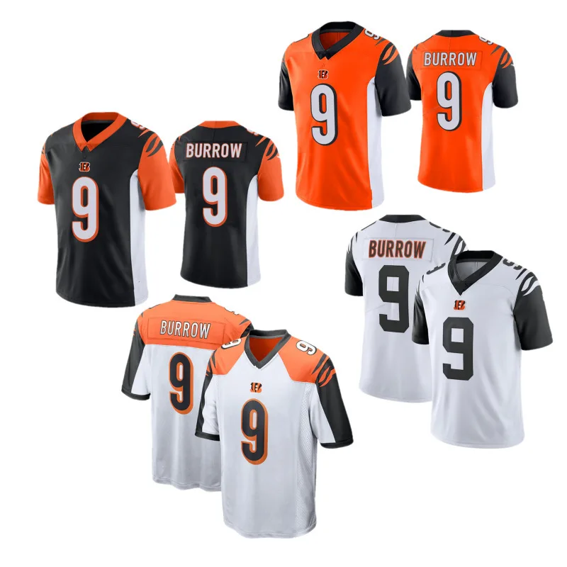 

21 wholesale custom new Tigers American football jerseys 9#BURROWLegend II NFL jerseys, Customized color