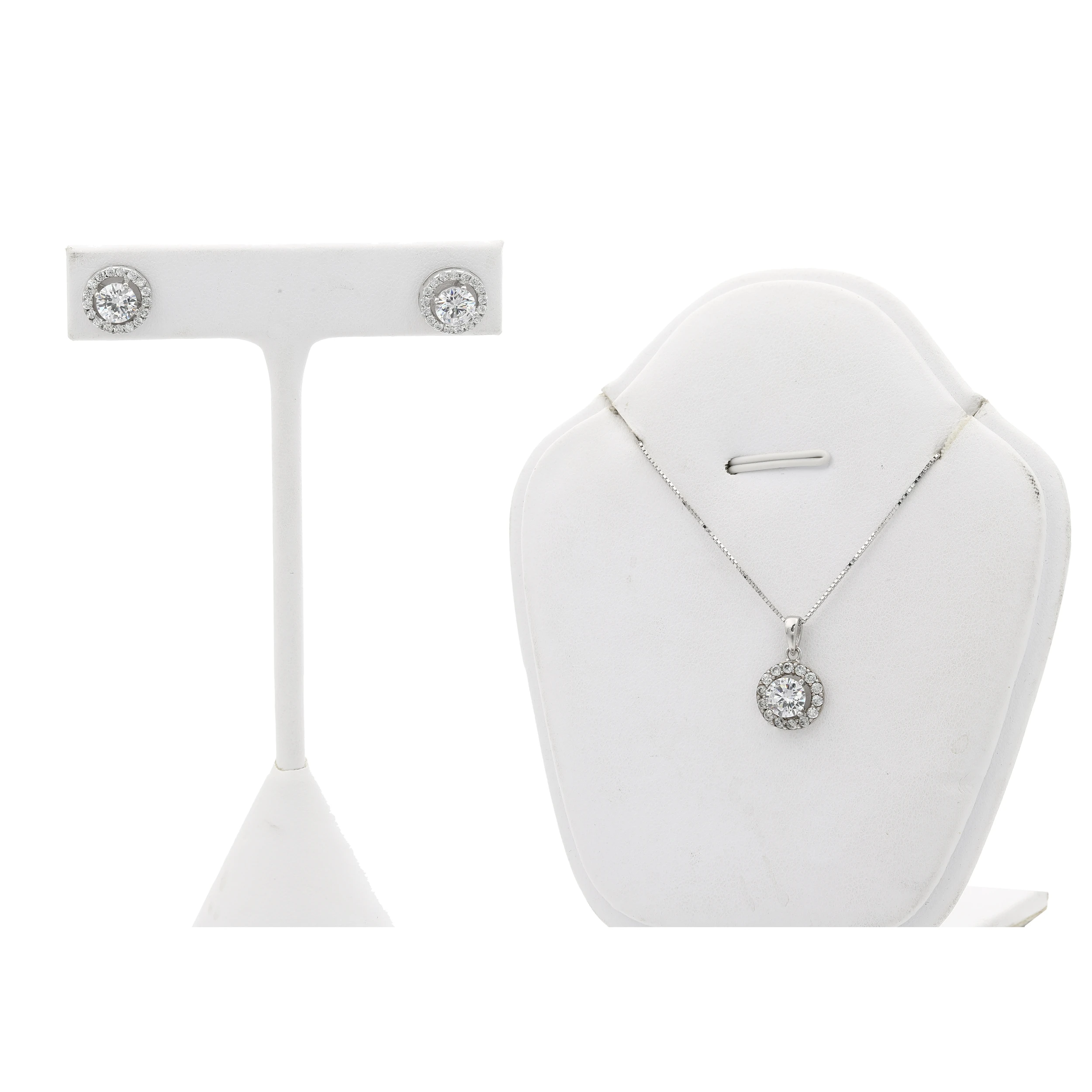 

Pave Jewelry Necklace Set Set Necklace Earrings Jewelry 925 Sterling Silver Cubic Zirconia Jewelry Sets