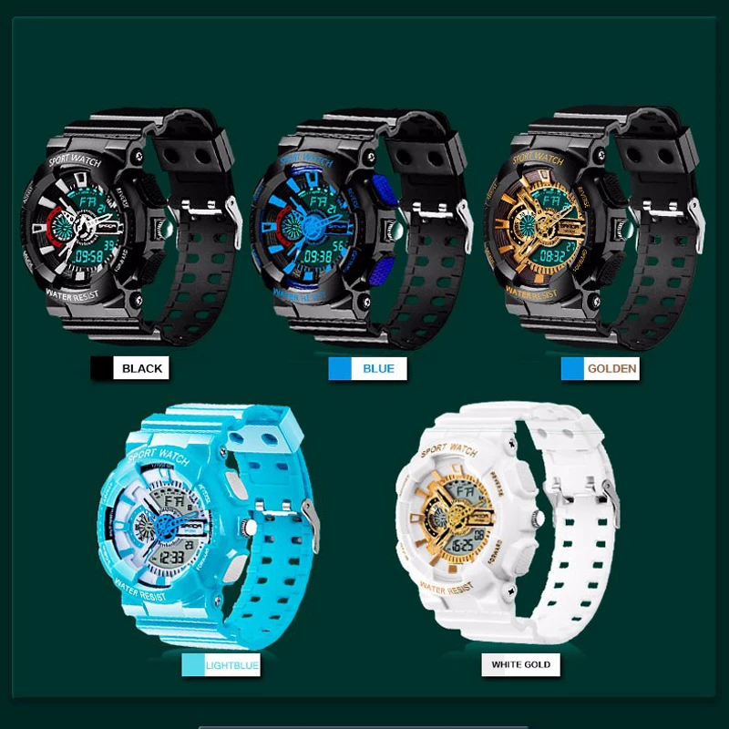 
Sanda 799 Sport Brand Electronic Watch Digital Men Wristwatches White Military Waterproof Swim Male Reloj Watch 