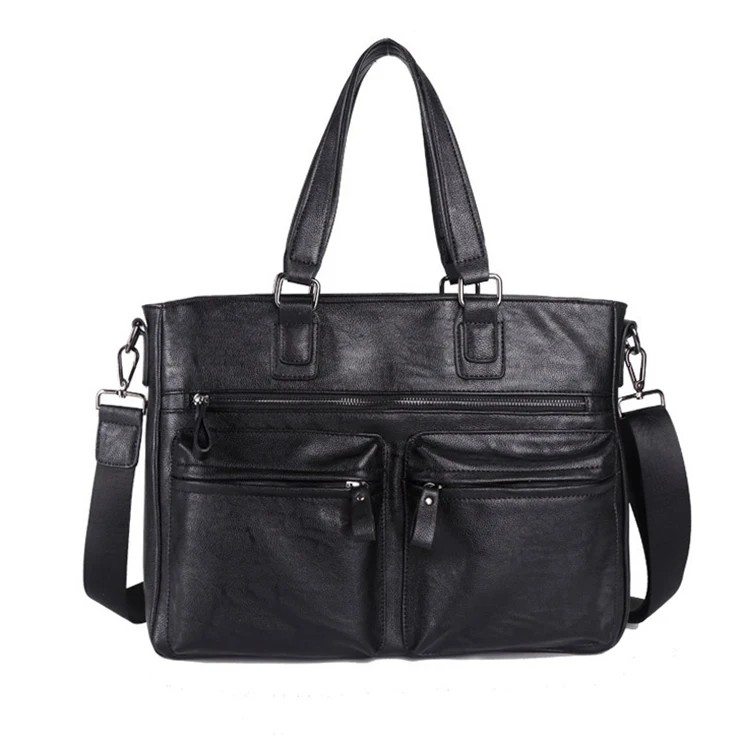 

Blu Flut custom black mens genuine leather briefcase messenger laptop bag ,new design leather messenger bag for men