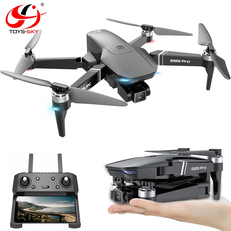 

2021 CSJRC S189PRO Brushless Folding GPS 4K Drone with ESC Camera Optical flow VS SG907 SG906 F11 4K PRO Drones