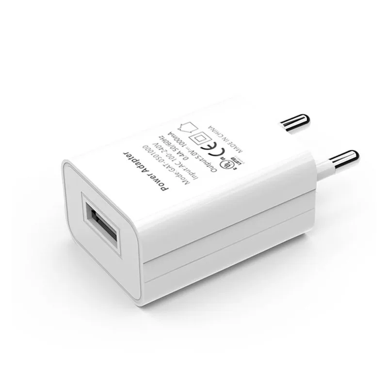 

High Quality 5v 1a European Standard Mobile Phone Charger Ce Gs Rohs Certified Eu Intelligent Usb Charger, White / black
