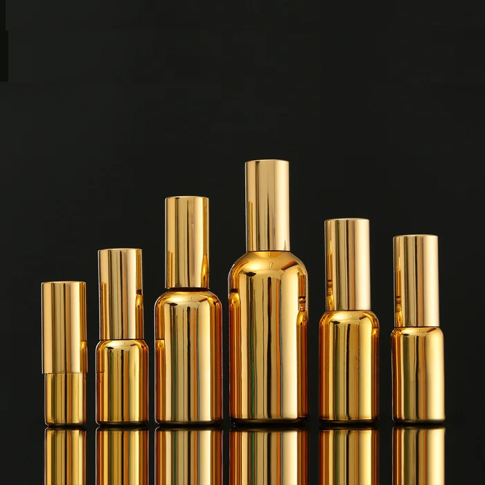 

Hangzhou best seller 5ml 10ml 20ml 30ml 50ml perfume glass mist spray gold bottle