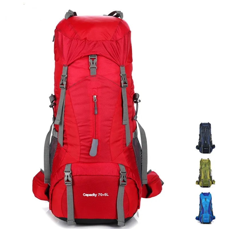 

Large Capacity 75 L Hiking Backpack Professional Waterproof Climbing Camping Travel Bags, Red,black ,blue, green ,navy