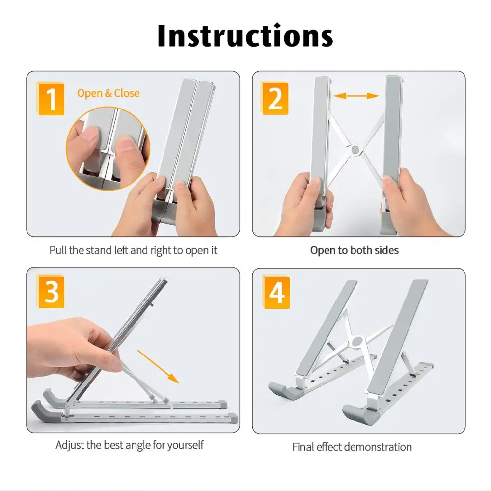 
Universal Aluminium Alloy Holder Stand for Laptop and Tablet PC Stands 