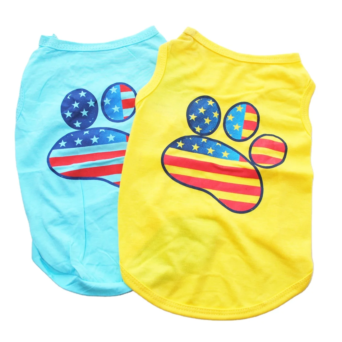 

Cooling Thin Dog Apparel Clothes For Puppies American Flag Dog Clothes For Summer