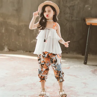 

Children clothing Hot sale Fashion sunny flower patterns girl dress for kids teenage girls clothes