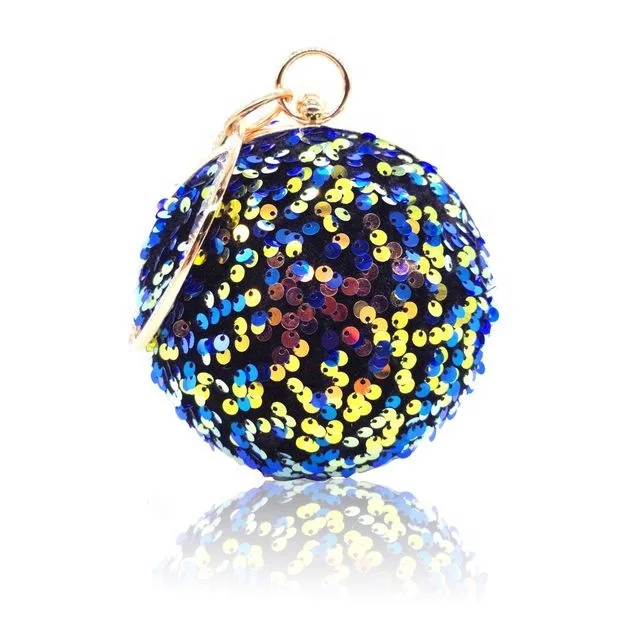 

Fashion Trendy Spherical Portable Evening Bag Bling Shining Piece Party Diagonal Bag Wedding Dress Bag, Same as picture