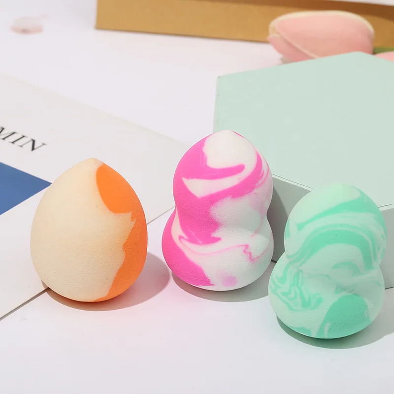 

Wholesale Custom High Quality Private Label Hydrophilic Extra Soft two color mixed makeup sponge blender cosmetic beauty sponge, Multiple colors